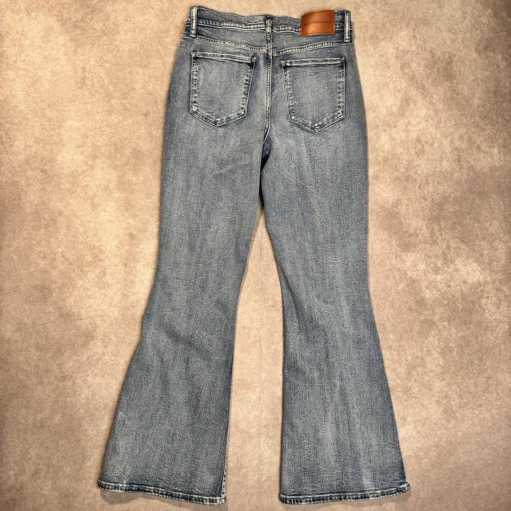Lucky Brand Stevie Jeans Women's 8/29 Blue High Rise Flare Boho Hippie Festival - Picture 4 of 9